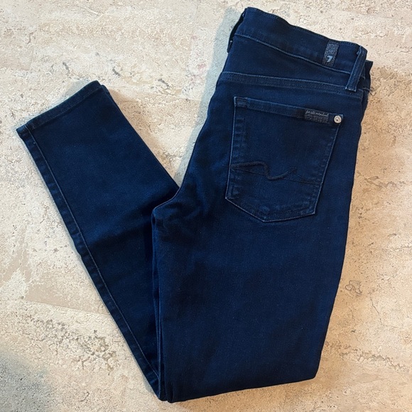 7 for all mankind size 29 Gwenevere ankle Women's Dark Blue Jeans - Picture 1 of 5
